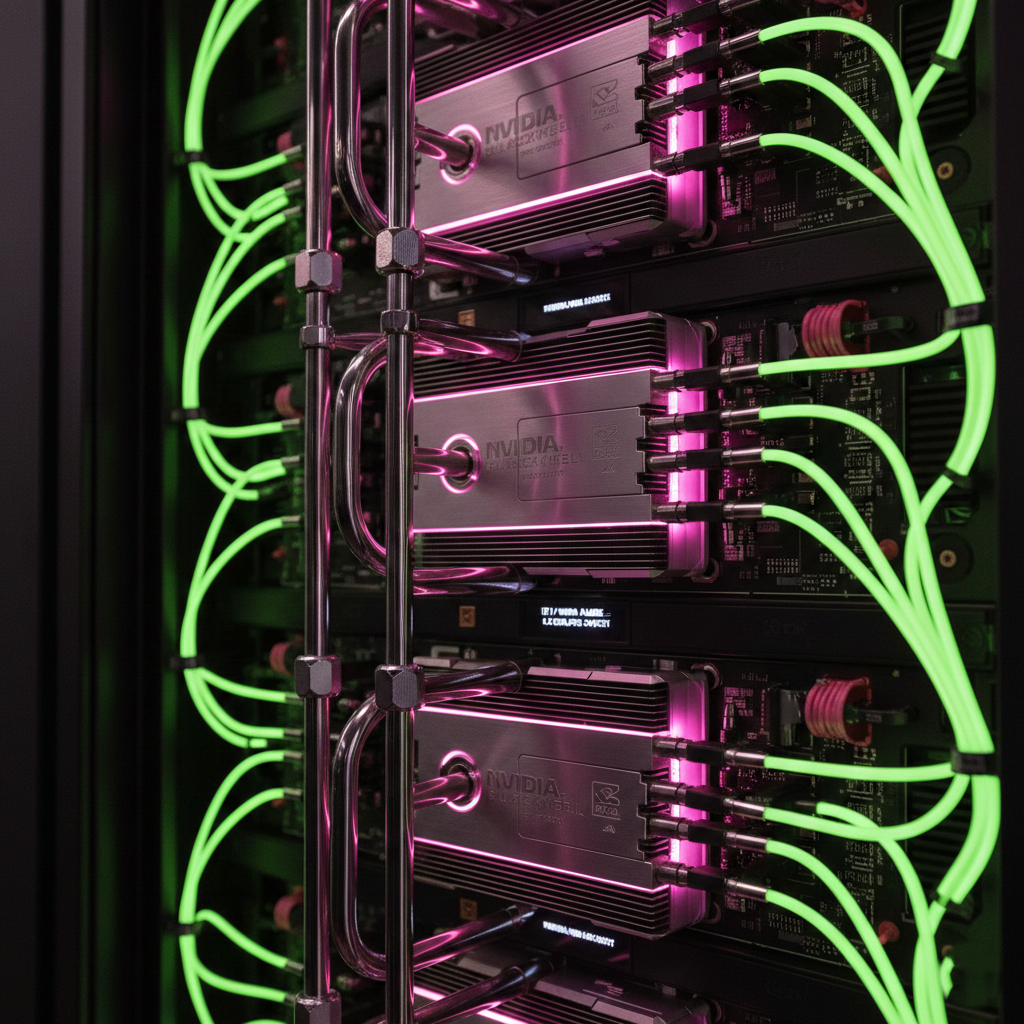 Wizualizacja Industrial AI Cloud Deutsche Telekom – fabryka AI w Monachium z procesorami NVIDIA Blackwell