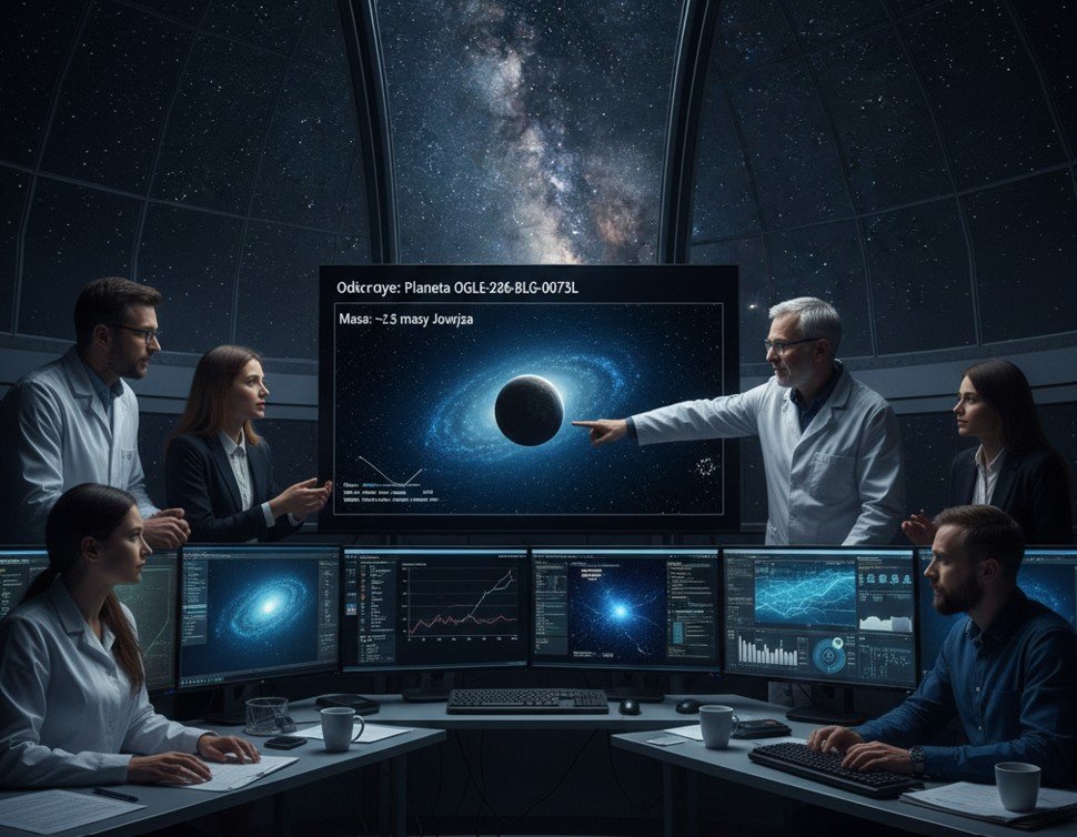 planeta swobodna odkrycie polskich astronomów 2026 – ilustracja obiektu wędrującego przez Drogę Mleczną
