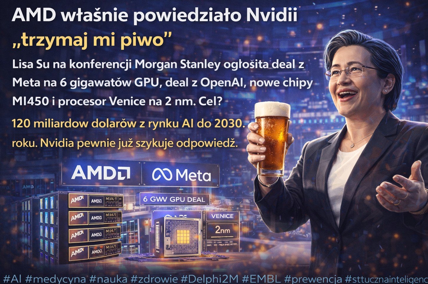 Lisa Su CEO AMD prezentuje strategię sztucznej inteligencji na konferencji Morgan Stanley 2026