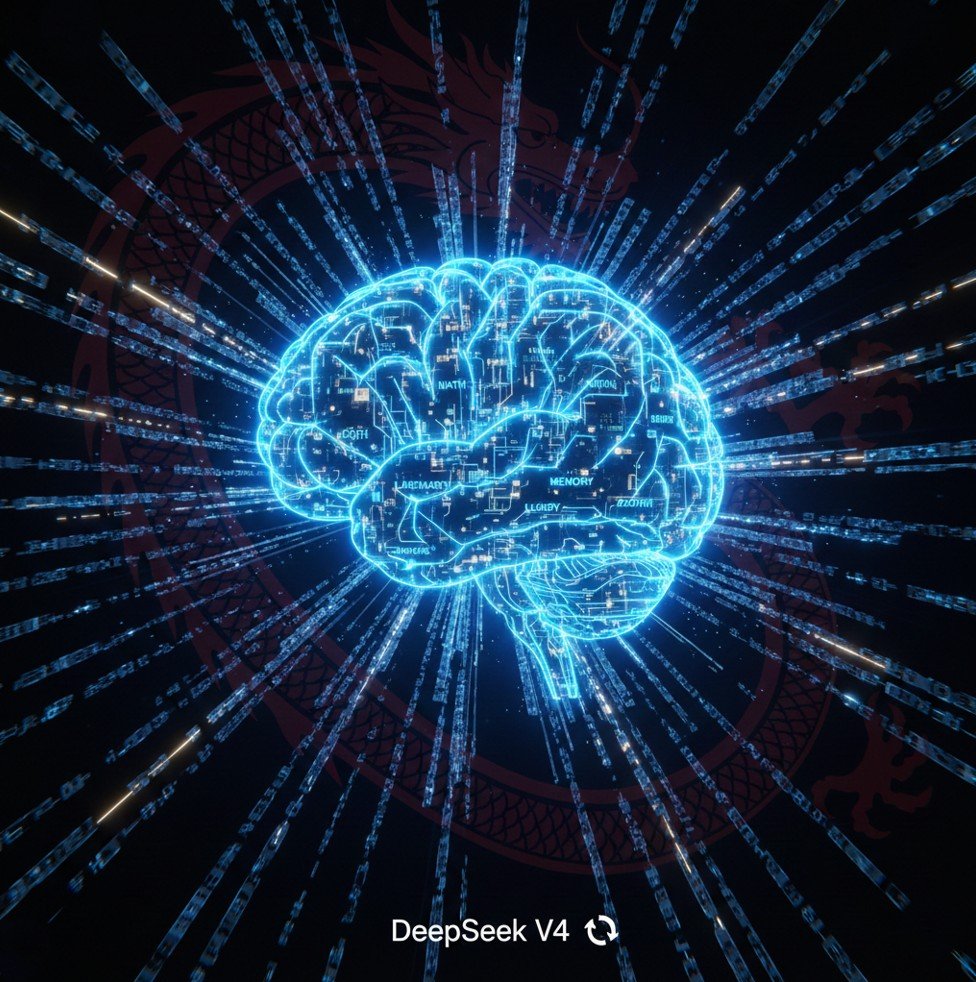DeepSeek V4 AI model 2026 — MoE architecture with 1 trillion parameters and 1 million token context window