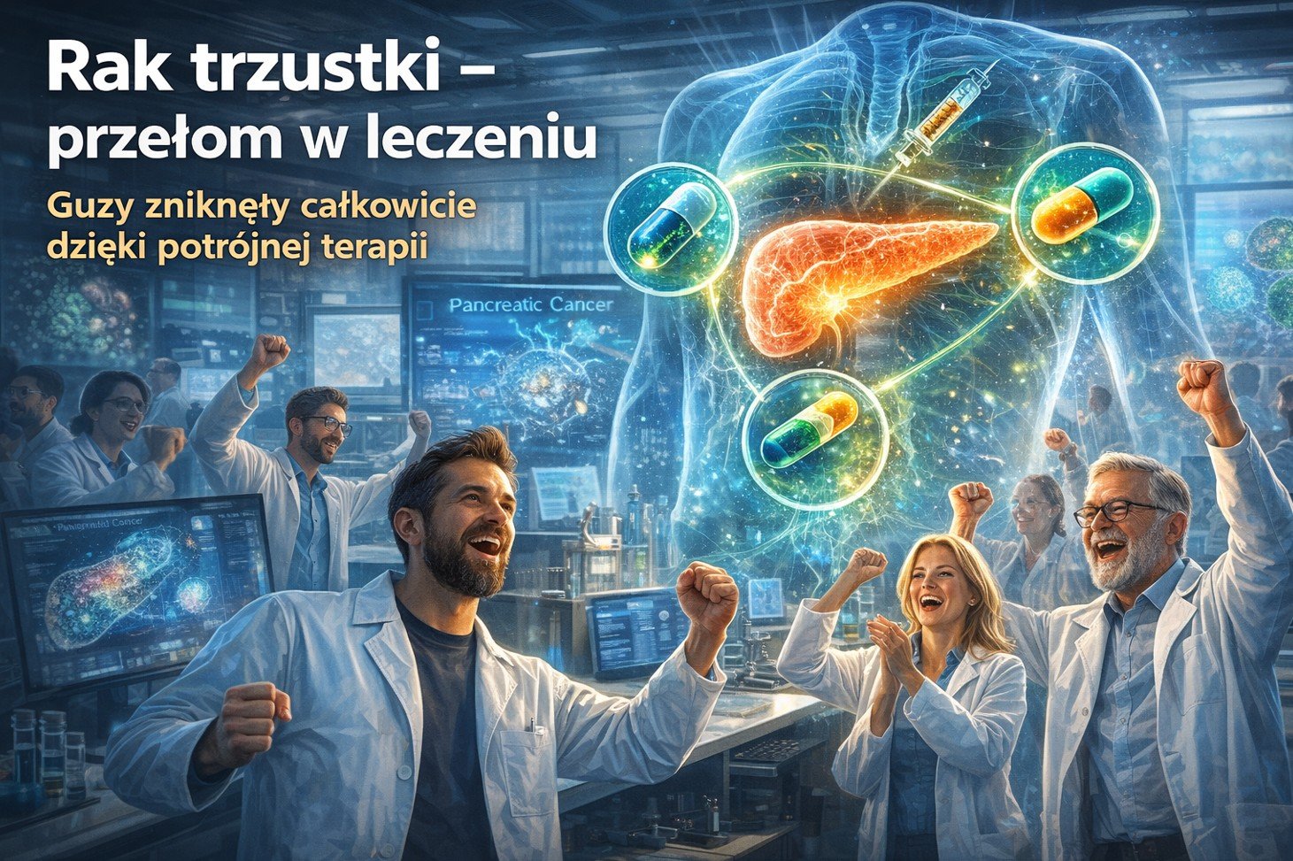 Naukowcy z CNIO w Madrycie badają próbki raka trzustki w laboratorium – przełom w leczeniu terapią potrójną 202