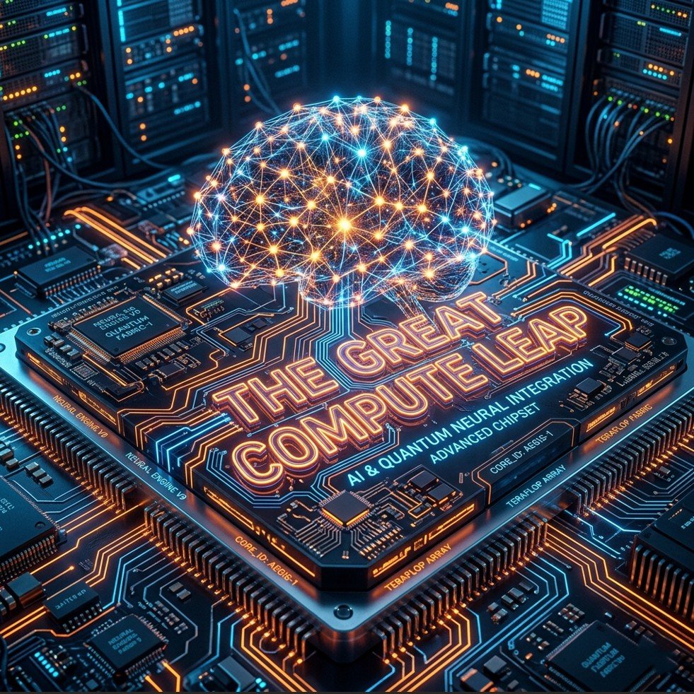 A glowing neural network chip representing 2026 AI breakthroughs in technology and the global economy.
