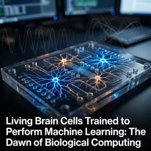 Living brain cells trained to perform machine learning computations in a microfluidic device, biological neural networks computing research.