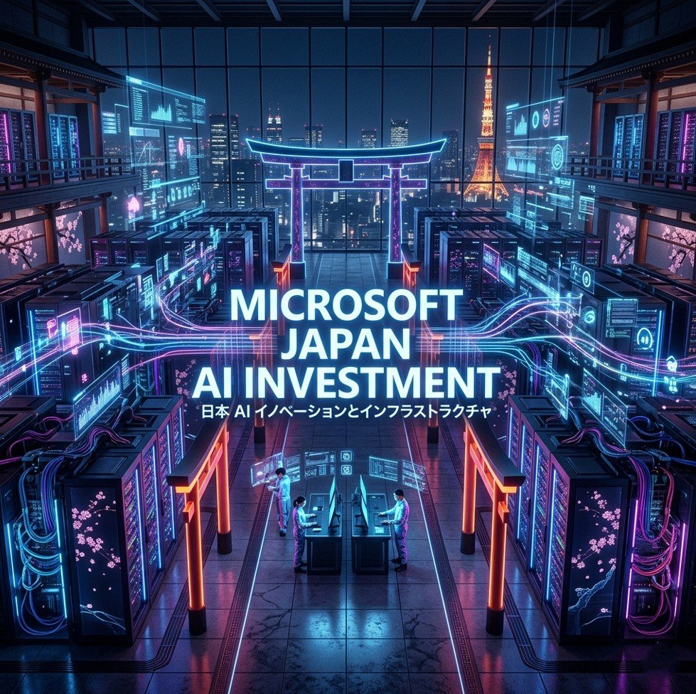 Microsoft Japan AI investment futuristic data center in TokyoMicrosoft Japan AI investment futuristic data center in Tokyo