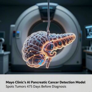 AI pancreatic cancer detection model REDMOD showing early tumor radiomic signature on CT scan