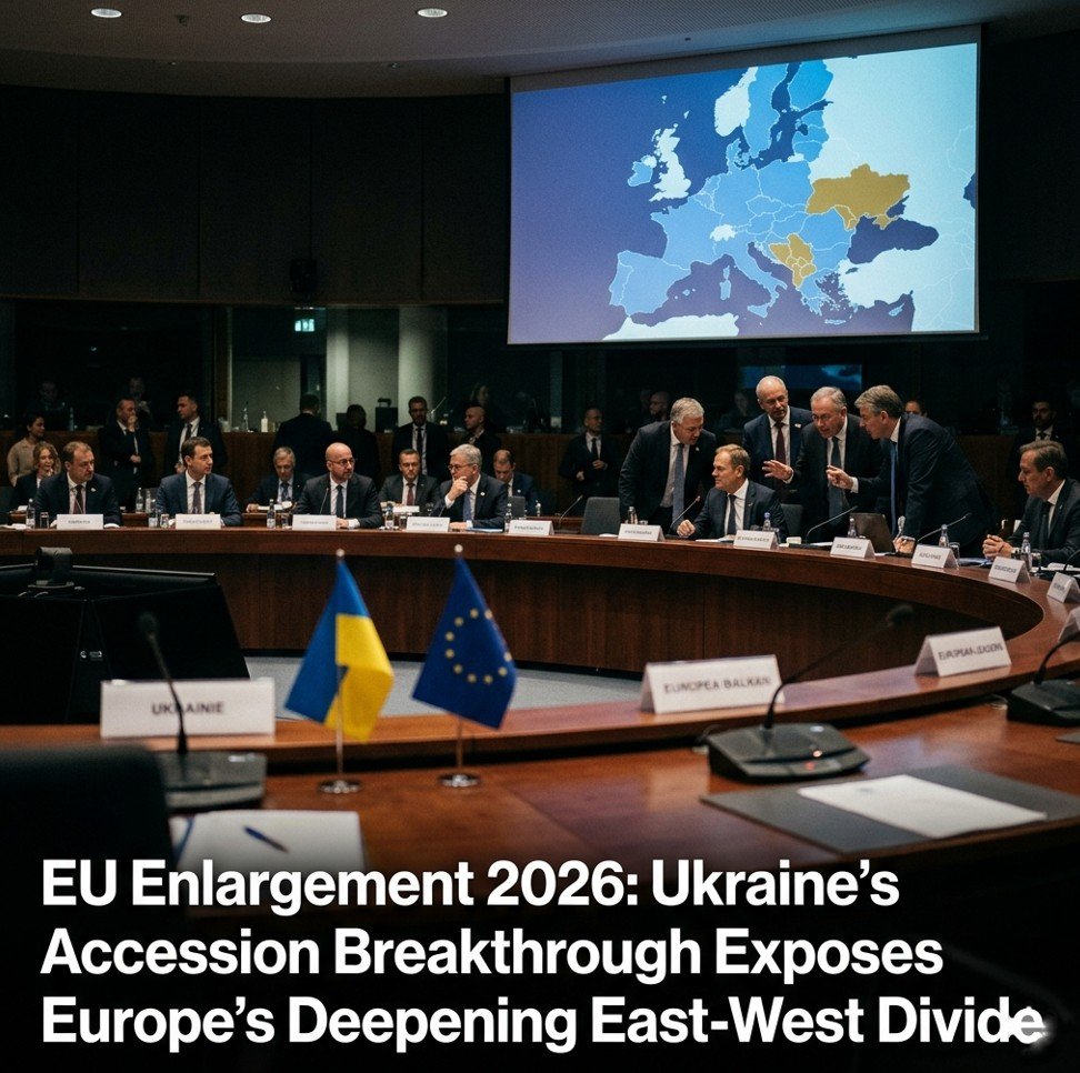 European Commission Berlaymont building twilight, EU enlargement 2026 package, Ukraine accession negotiations, 6 May 2026