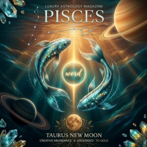 Fairy Astrola Pisces horoscope July 2026 — cosmic illustration with zodiac symbol and stars