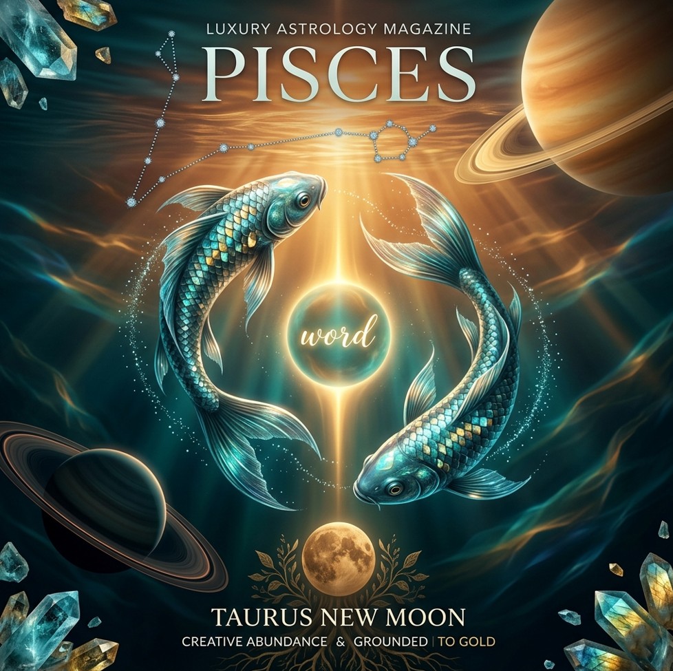 Fairy Astrola Pisces horoscope July 2026 — cosmic illustration with zodiac symbol and stars