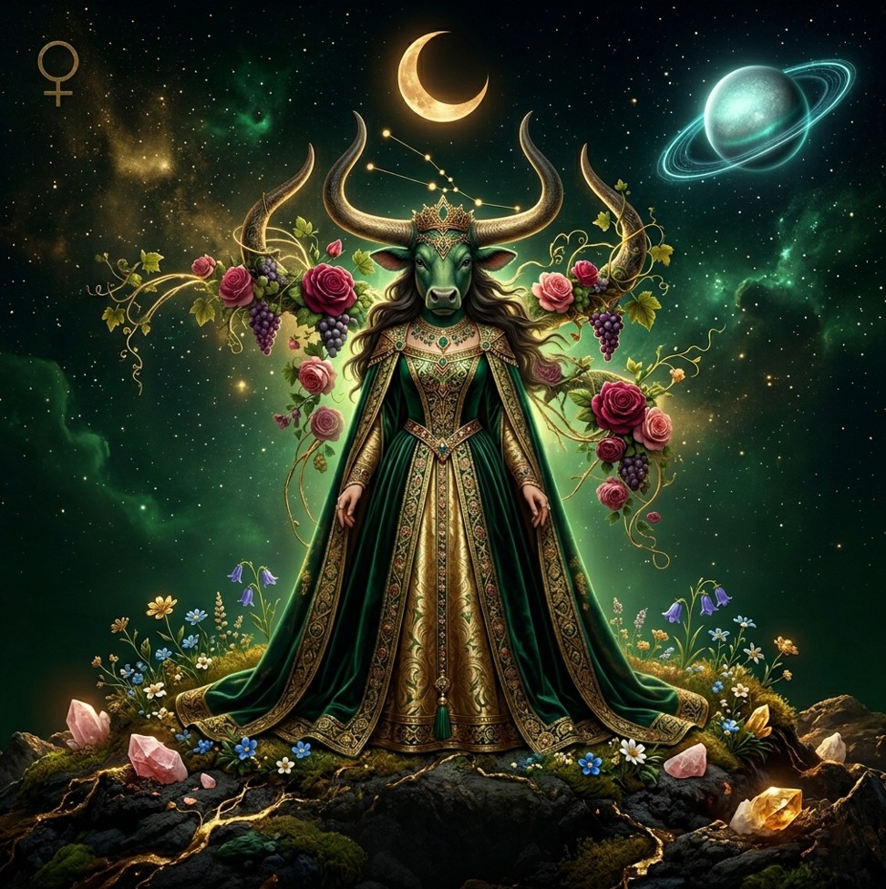 Fairy Astrola Taurus horoscope July 2026 — cosmic illustration with zodiac symbol and stars