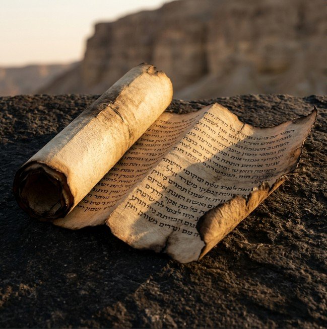 Fragment of the Book of Nehemiah from the new Dead Sea Scrolls discovery in a Qumran cave